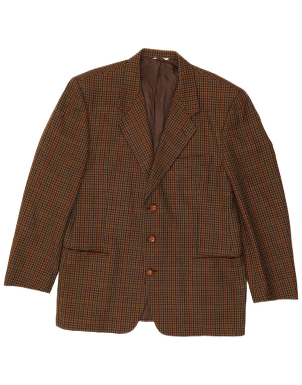 Giacca Blazer da Uomo a 3 Bottoni Visconti IT 52 XL Lana d'agnello pied de poule marrone