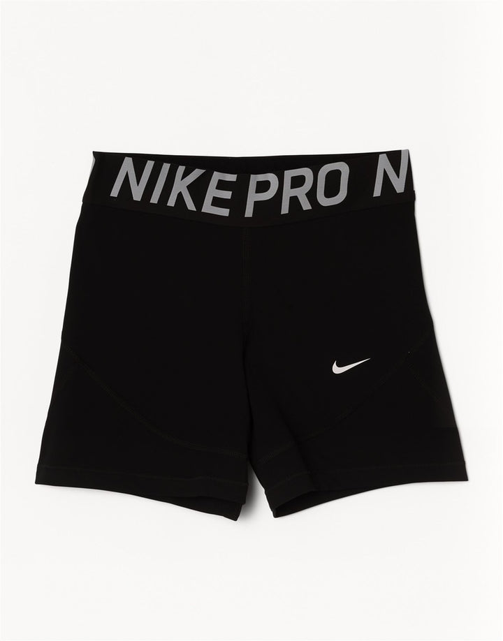 Pantaloncini sportivi grafici Nike da donna UK 8 piccoli neri
