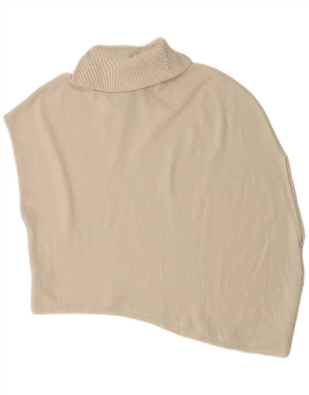 Canotta oversize asimmetrica da donna Zara UK 16 grande bianco sporco