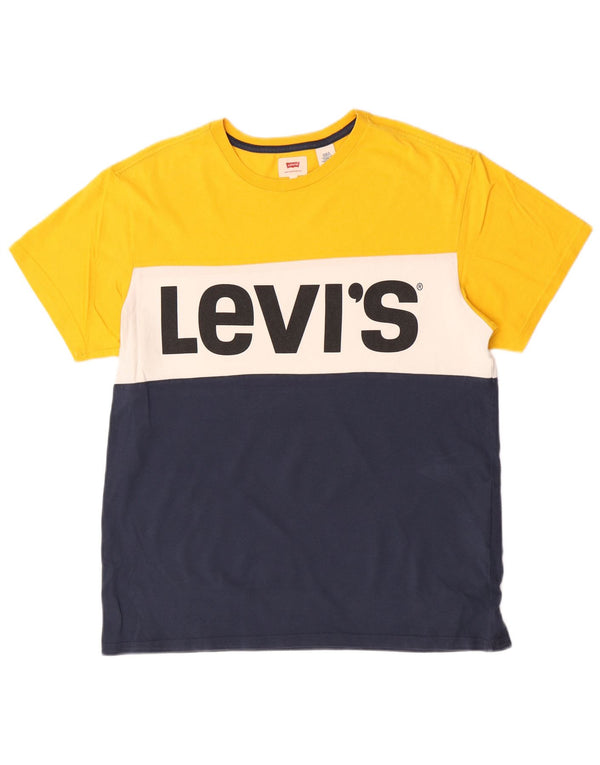 T-shirt grafica da uomo Levi's Top in cotone color block multicolore medio
