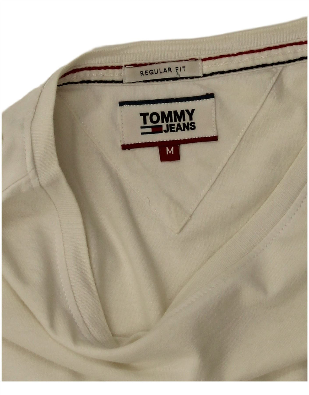 T-shirt da uomo con vestibilità regolare Tommy Hilfiger Top in cotone bianco medio