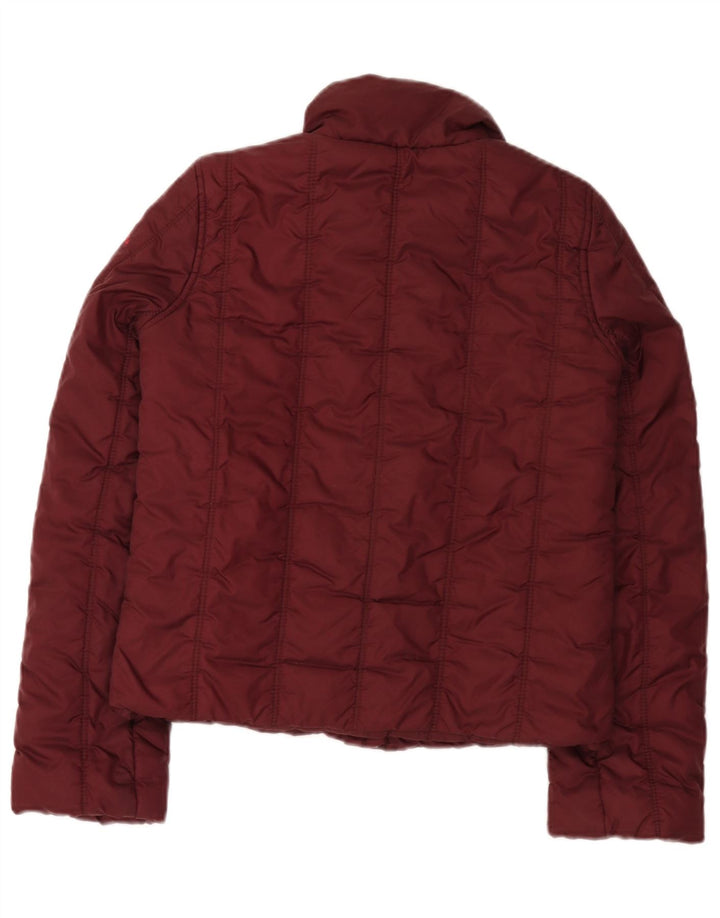 Giacca imbottita da donna Guess UK 10 piccola in nylon bordeaux