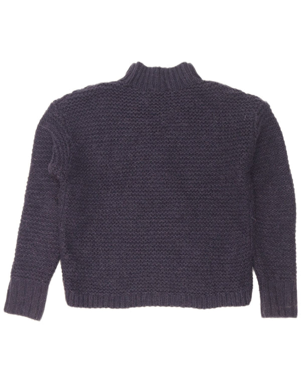 Gap Donna Maglione Oversize con Collo Dolcevita UK 10 Piccolo Blu Navy