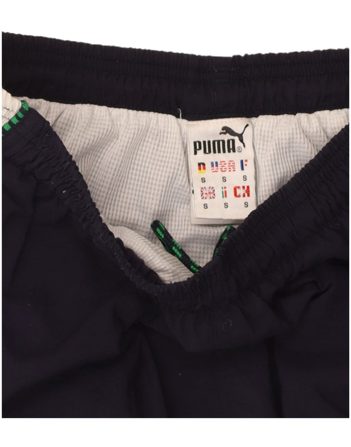 PUMA Mens Sport Shorts Small  Navy Blue Colourblock Polyamide