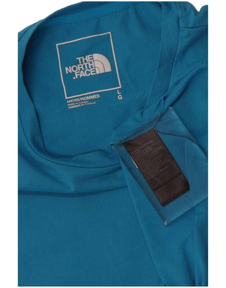 T-shirt grafica da uomo The North Face Top grande in cotone blu