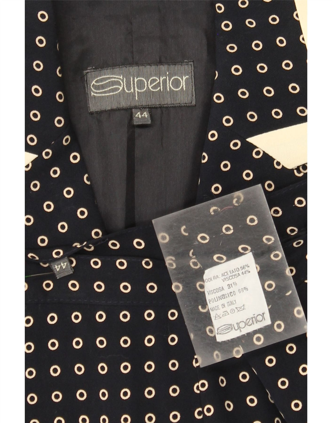 Set gonna 2 pezzi da donna SUPERIOR IT 44 medio W30 blu navy maculato