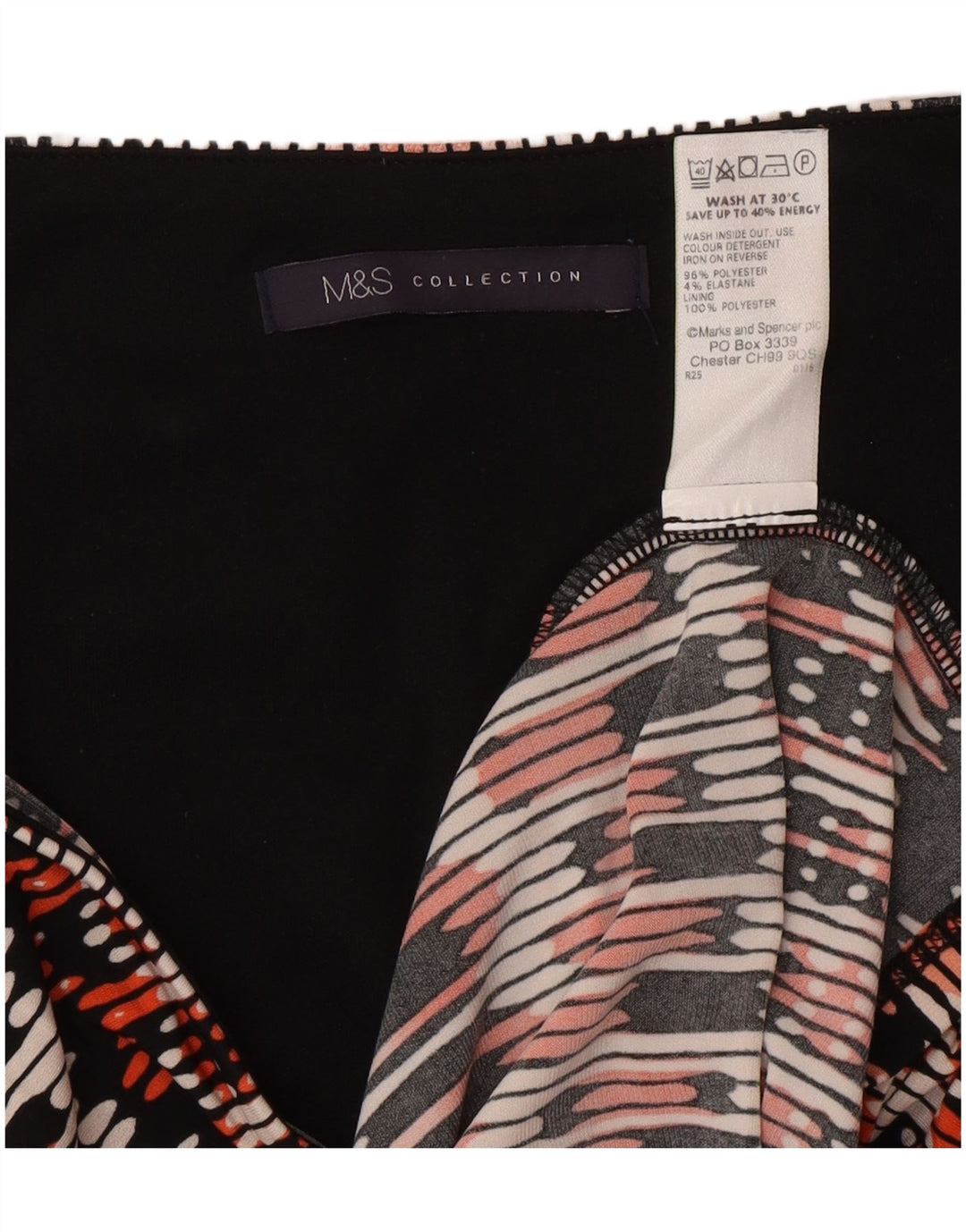 Abito a trapezio da donna Marks & Spencer UK 16 Grande motivo geometrico multicolore