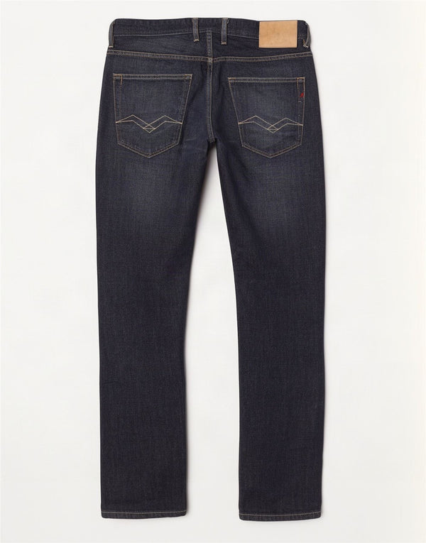 Replay Jeans dritti Grover da uomo W31 L30 in cotone blu navy