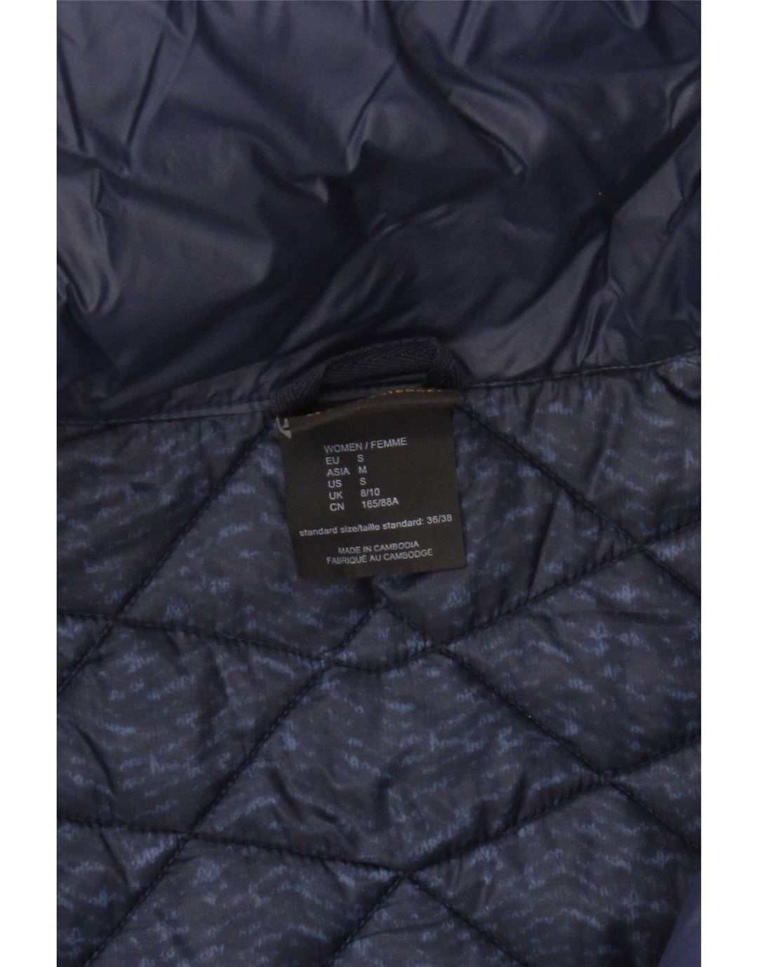 Giacca imbottita da donna Jack Wolfskin UK 8/10 piccola in nylon blu navy