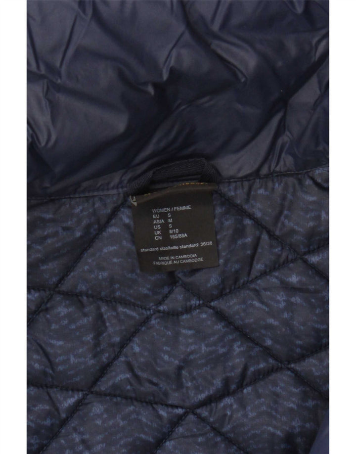 Giacca imbottita da donna Jack Wolfskin UK 8/10 piccola in nylon blu navy