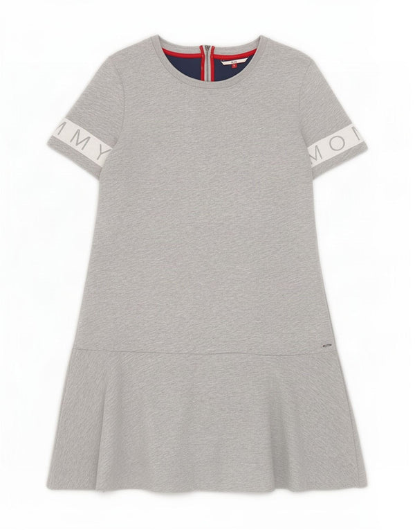 Abito a trapezio grafico da donna Tommy Hilfiger UK 16 Large Grey Colourblock