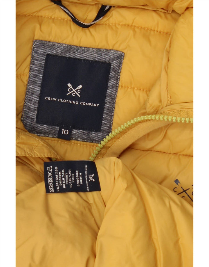 ABBIGLIAMENTO CREW Gilet imbottito da donna UK 10 piccolo nylon giallo
