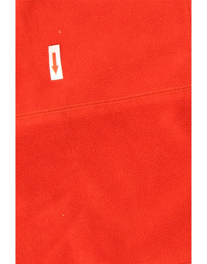 Maglione in pile da donna Asics con zip e collo in poliestere rosso medio