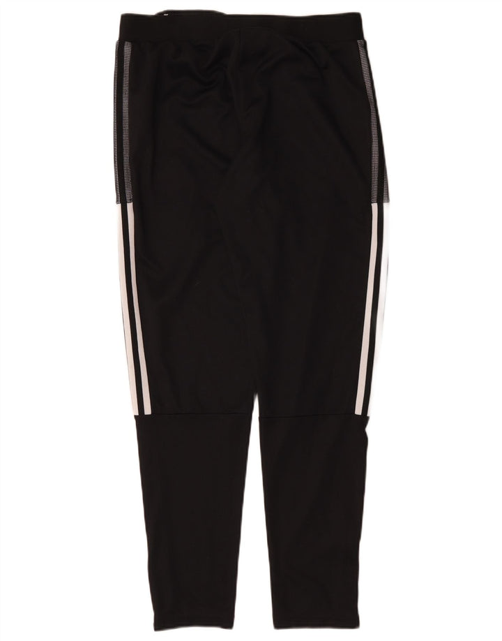 Pantaloni da tuta da uomo Adidas medi neri in poliestere sportivo