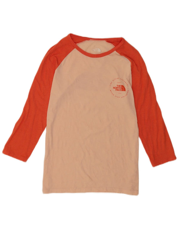 The North Face Maglietta grafica da donna manica 3/4 UK 12 Colore rosa medio