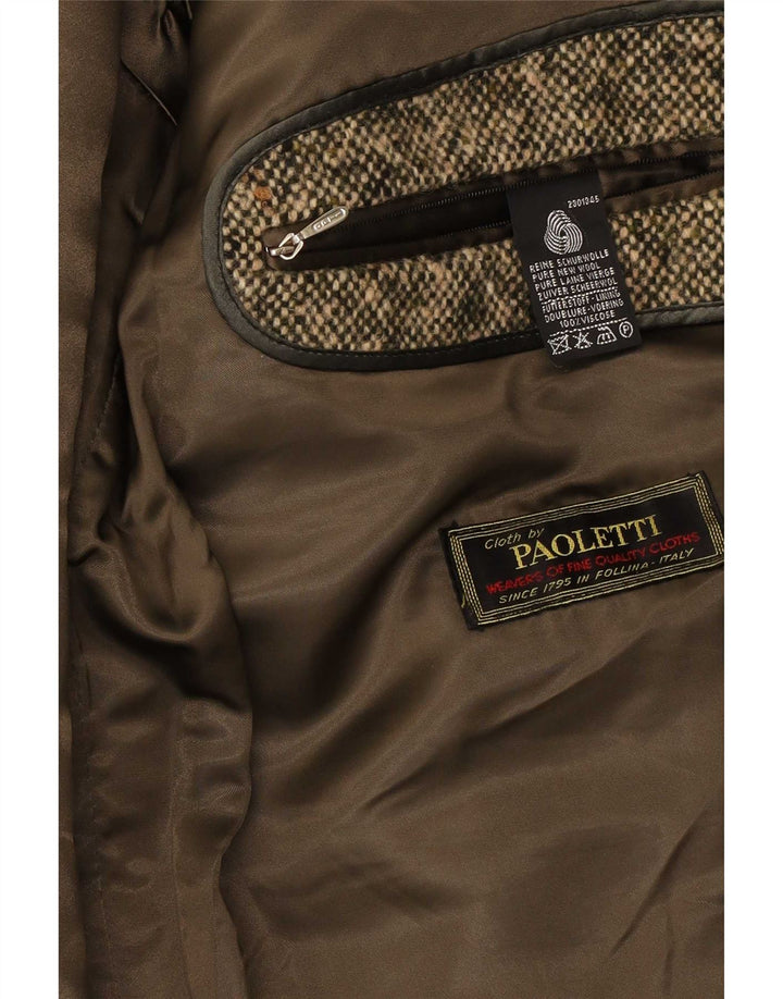 Soprabito militare vintage da uomo UK 38 in lana vergine marrone medio