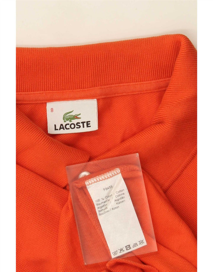 Polo da uomo Lacoste taglia 8 3XL cotone arancione