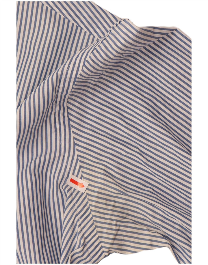 RALPH LAUREN Camicia da uomo su misura in cotone a righe blu medio