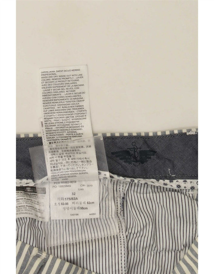 Pantaloncini chino da uomo Dockers W32 cotone a righe grandi grigie
