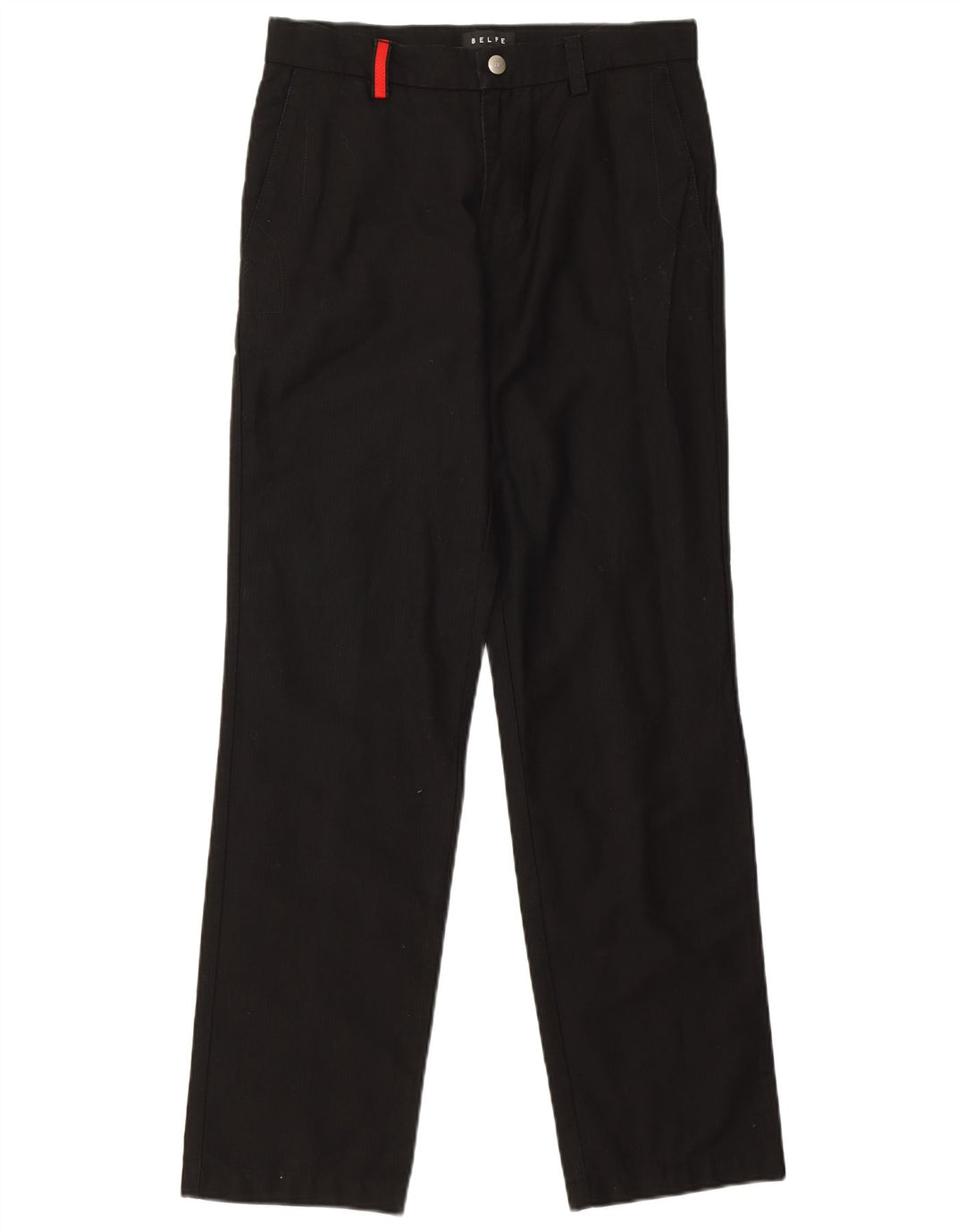 Pantaloni da uomo Belfe UK 30 W30 L31 Cotone nero