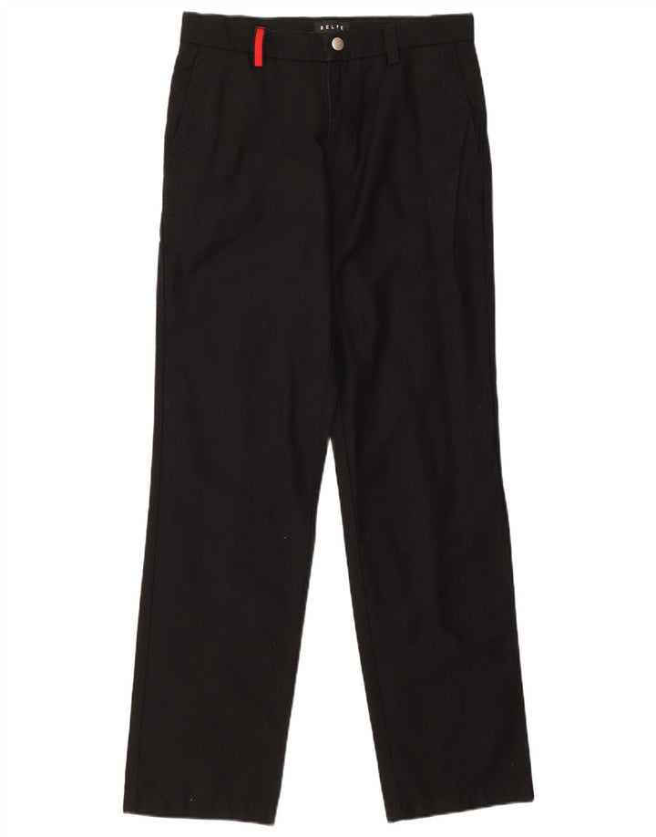 Pantaloni da uomo Belfe UK 30 W30 L31 Cotone nero