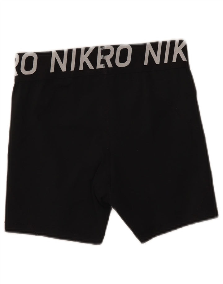 Pantaloncini sportivi Nike Dri Fit Graphic da donna UK 12 Medium Nero Poliestere