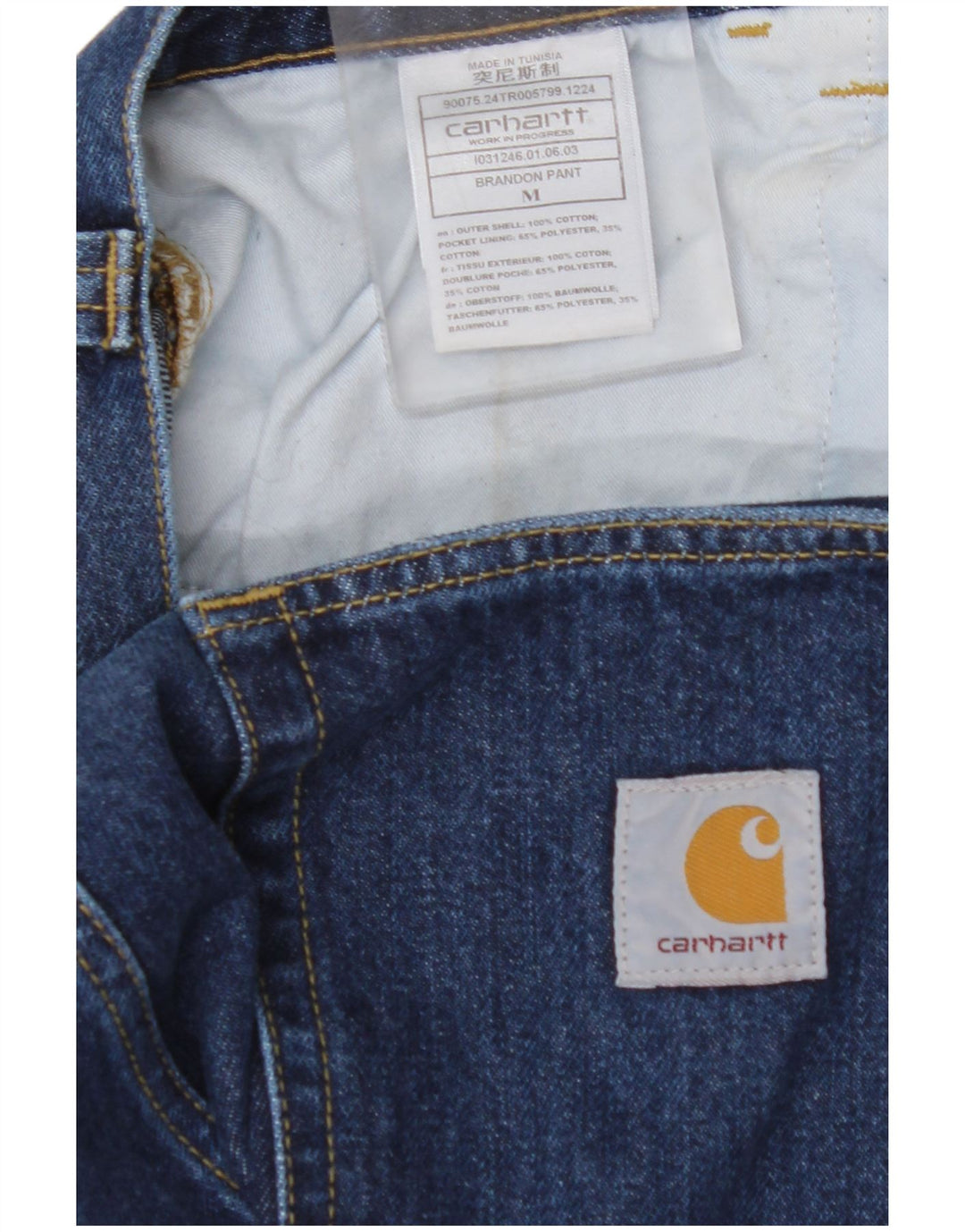 Jeans affusolati da uomo CARHARTT medio W36 L29 cotone blu