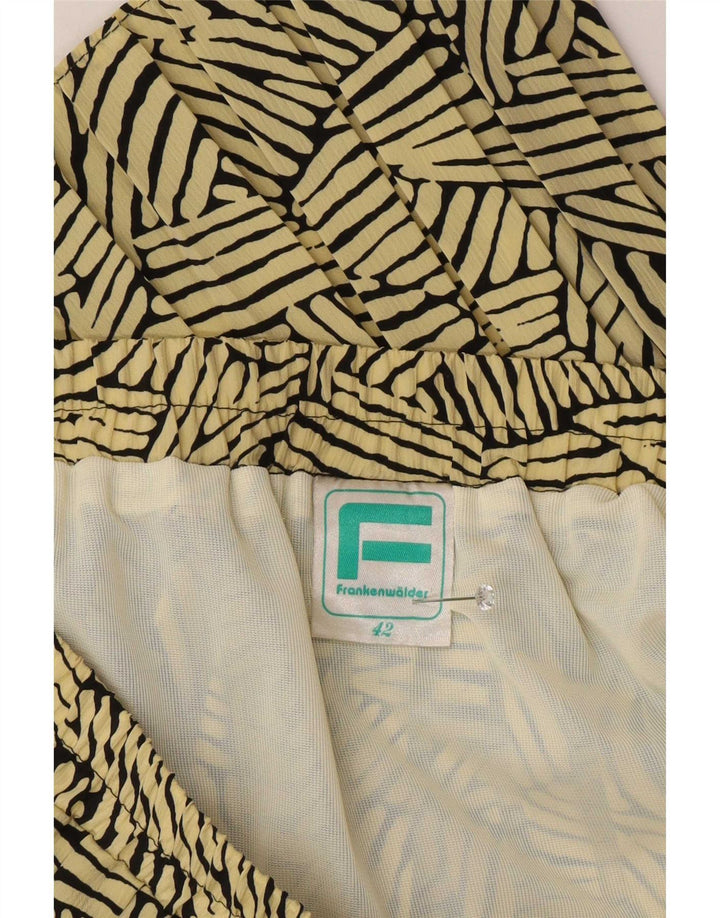 Gonna a pieghe da donna Frankenwalder IT 42 media W30 gialla geometrica