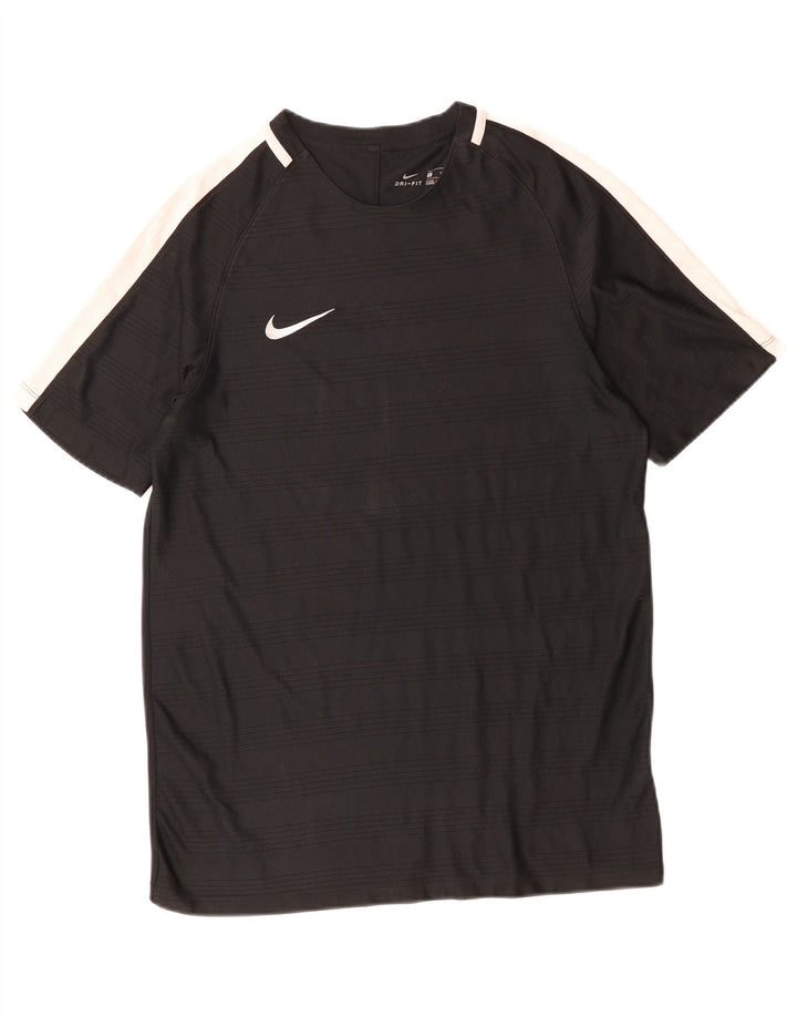 T-shirt da uomo Nike Top Large nera in poliestere color block, sportiva