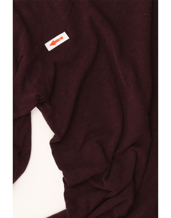 Maglia da uomo a maniche lunghe All Saints in cotone bordeaux medio