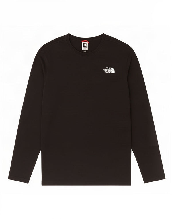 The North Face Maglietta grafica da uomo a manica lunga piccola in cotone nero