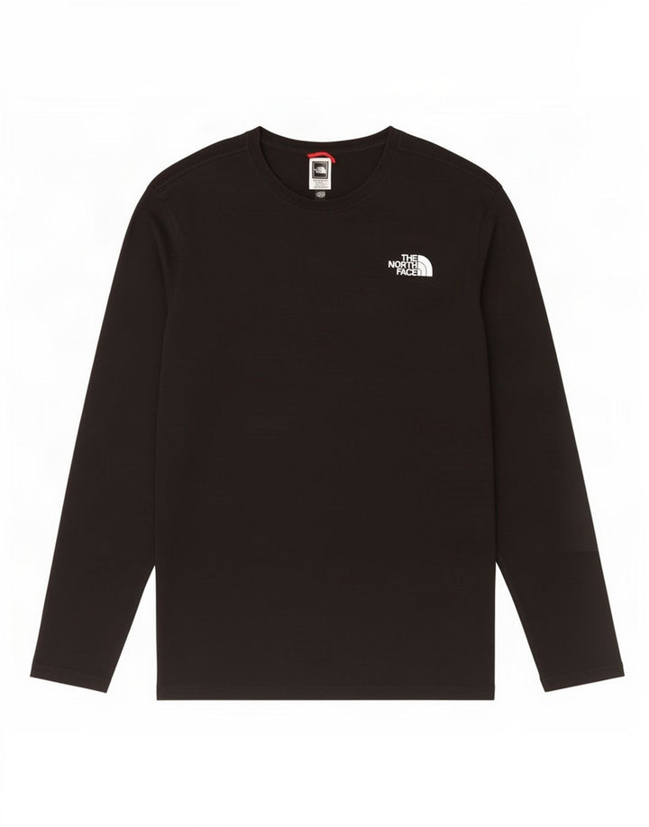 The North Face Maglietta grafica da uomo a manica lunga piccola in cotone nero