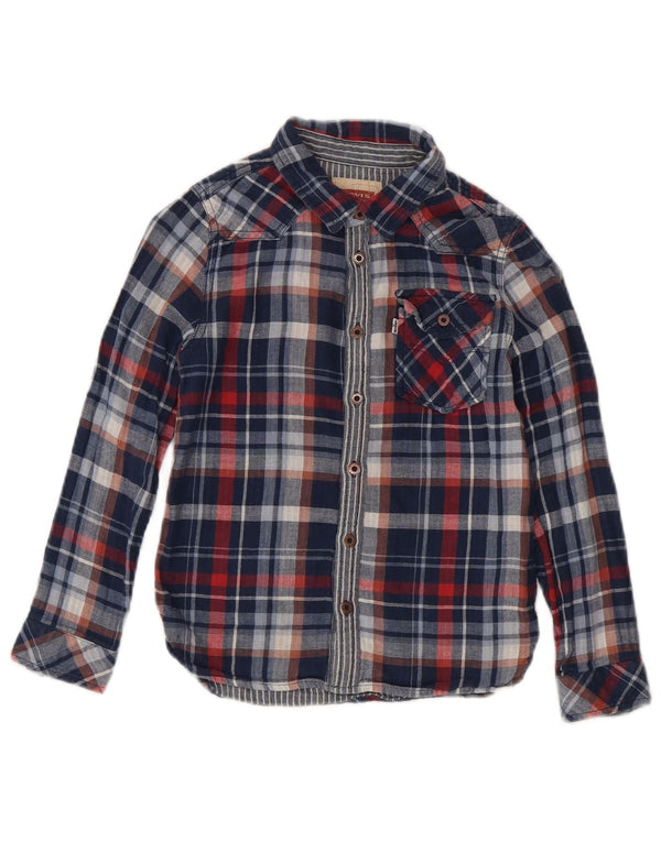 Camicia a maniche lunghe Levi's Boys San Francisco 7-8 anni scozzese blu navy