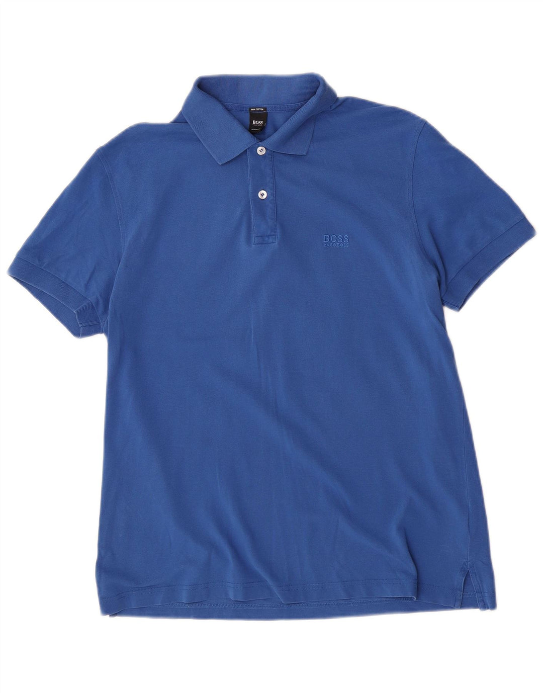 Polo Hugo Boss da uomo vestibilità regolare, taglia grande, in cotone blu