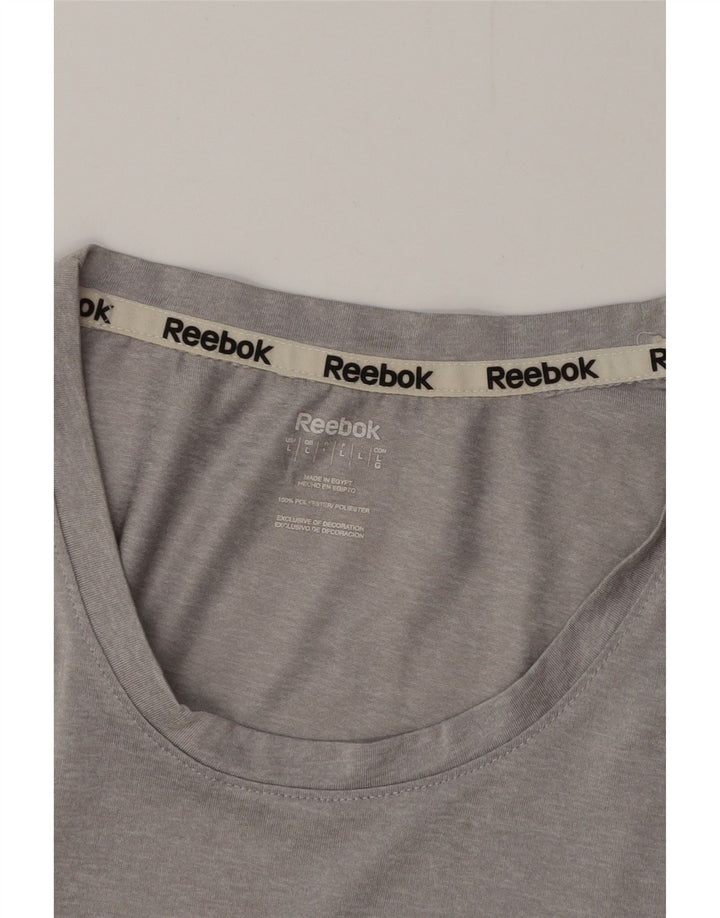 T-shirt REEBOK da donna Top UK 16 Large Grigio Poliestere