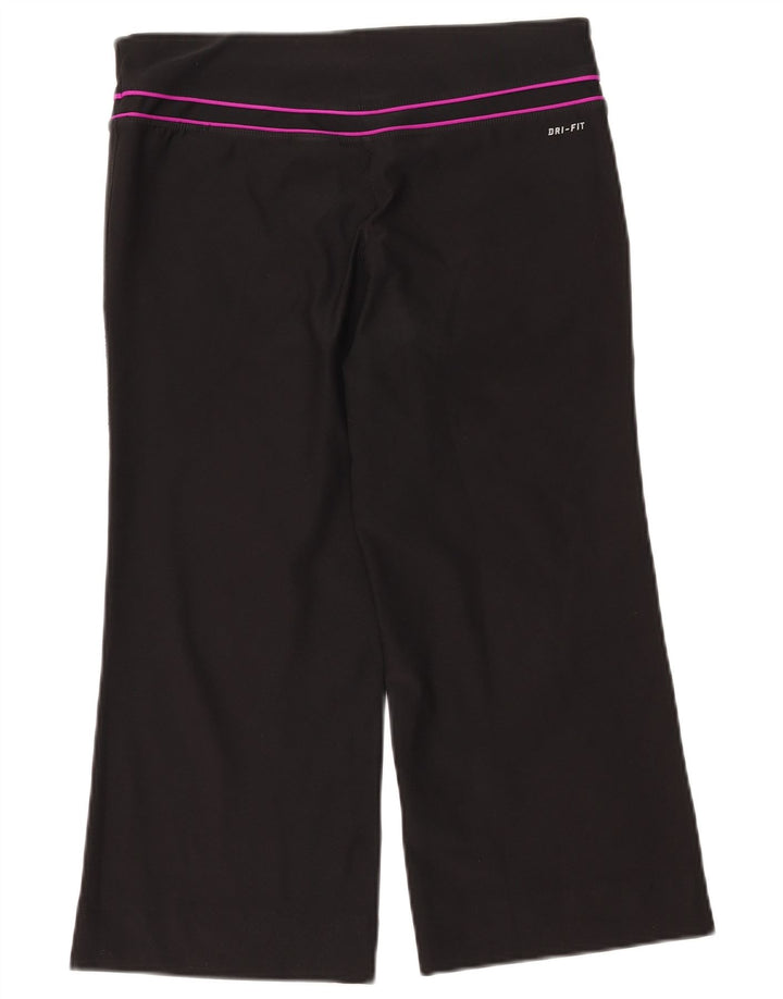 Pantaloni della tuta Nike Dri Fit Capri da donna UK 14 poliestere nero medio