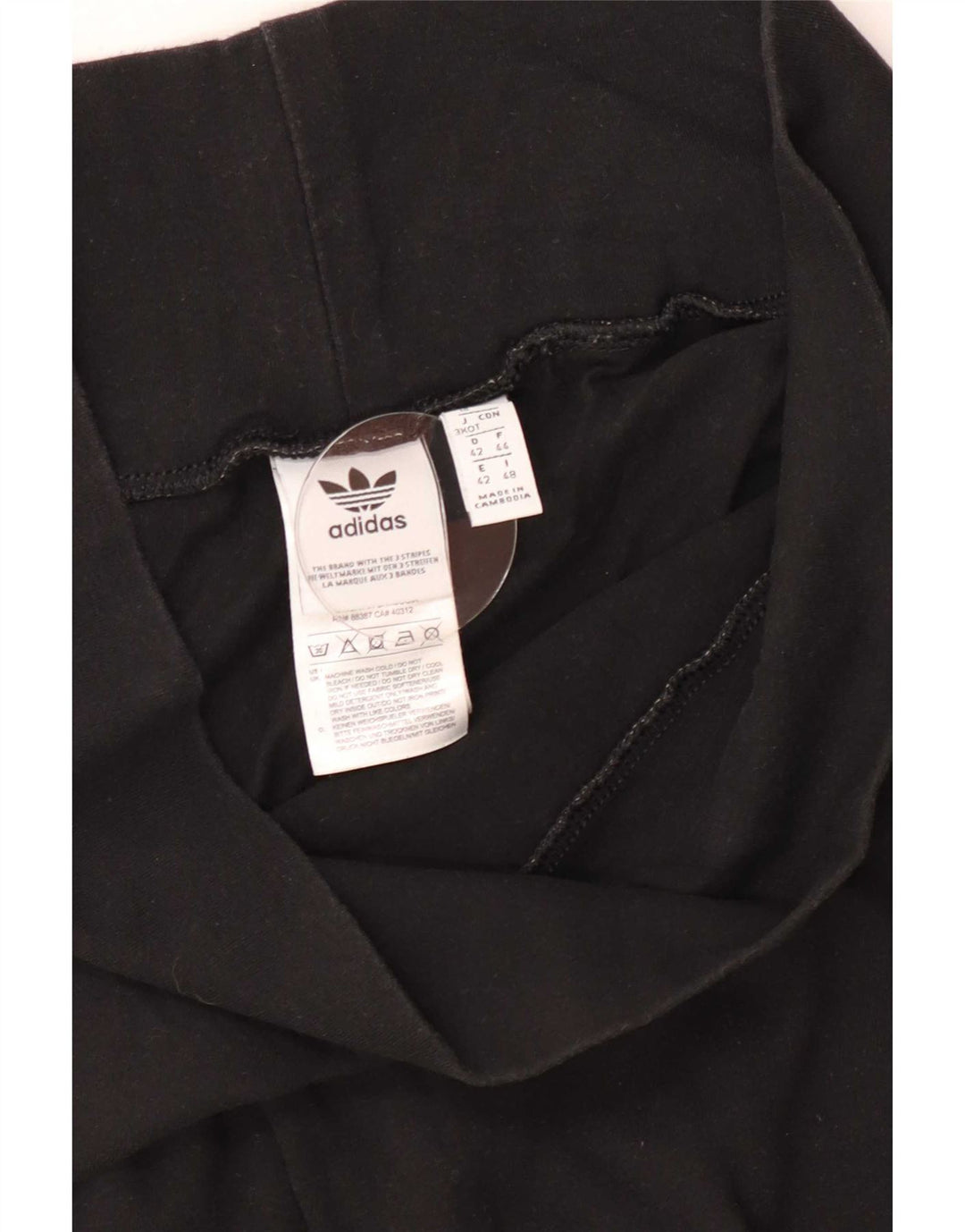 Leggings grafici da donna Adidas UK 16 grande cotone nero