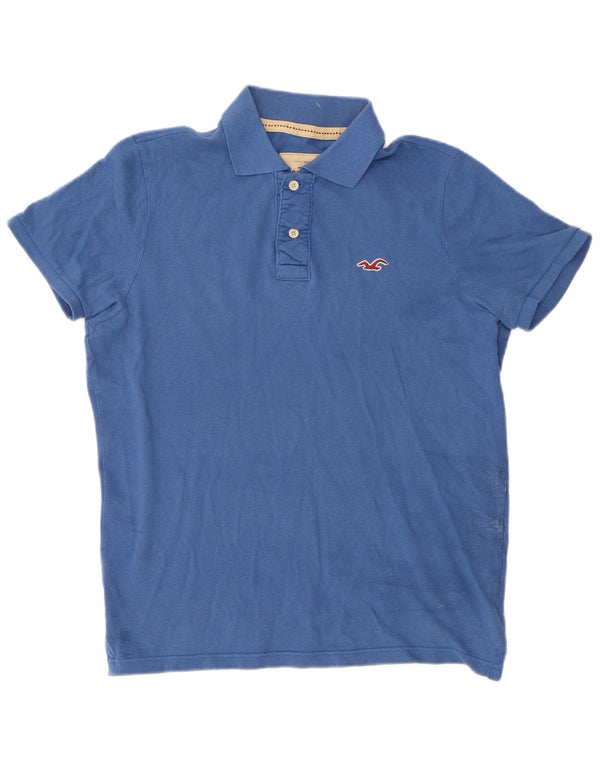 Polo da uomo HOLLISTER XL in cotone blu