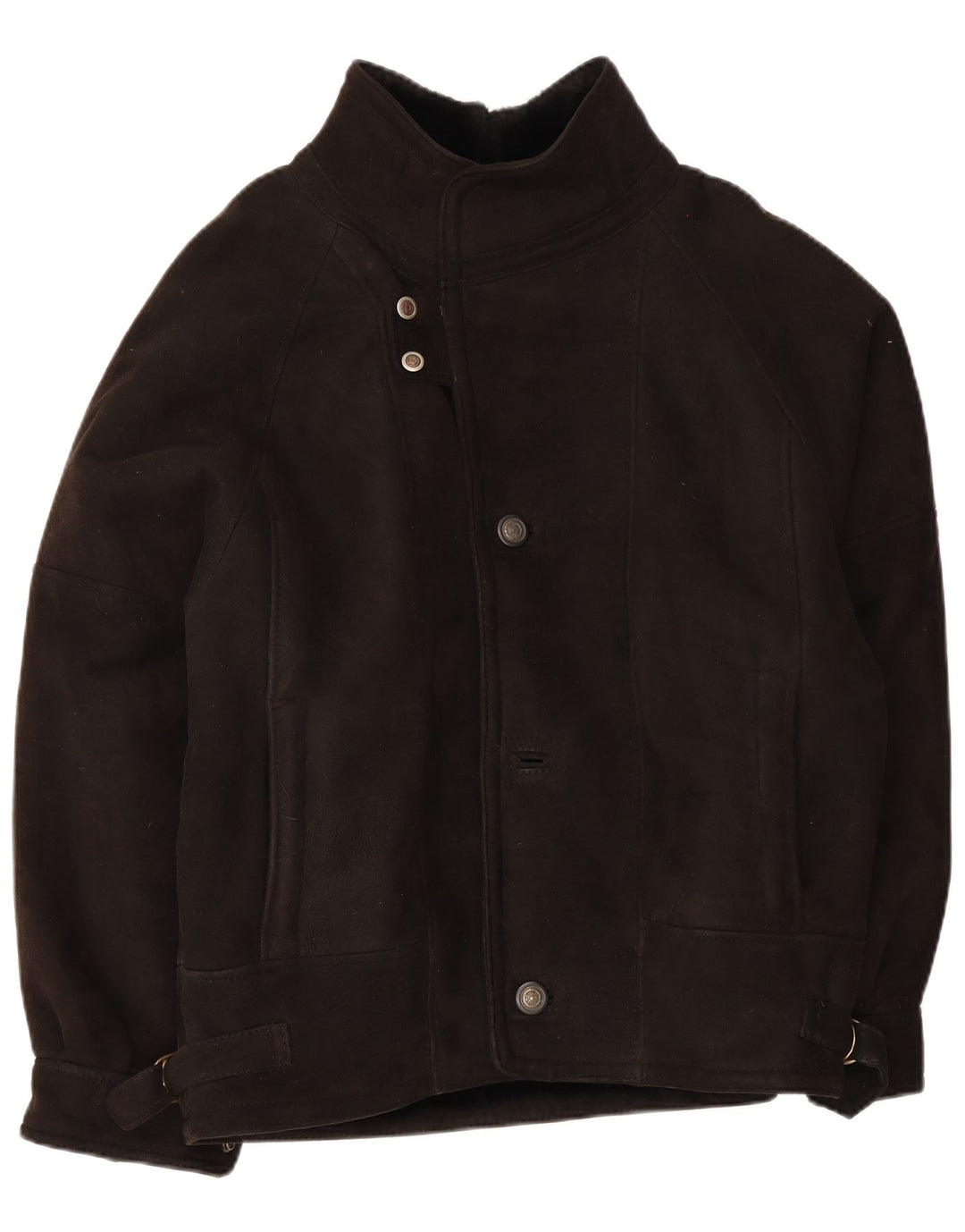 Giubbotto in shearling vintage da uomo IT 50 Large Nero