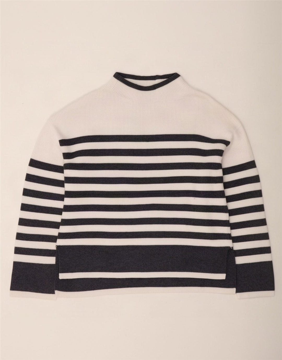 Maglione maglione a collo alto da donna Marks & Spencer UK 14 medio bianco