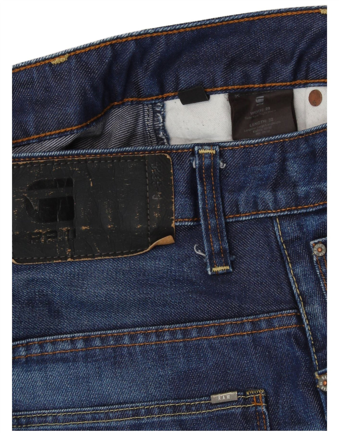 Jeans slim G-Star da uomo 3D Arc effetto invecchiato W28 L32 cotone blu