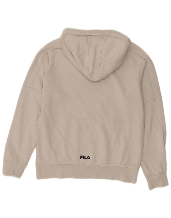 Felpa con cappuccio grafica da uomo Fila in cotone bianco medio