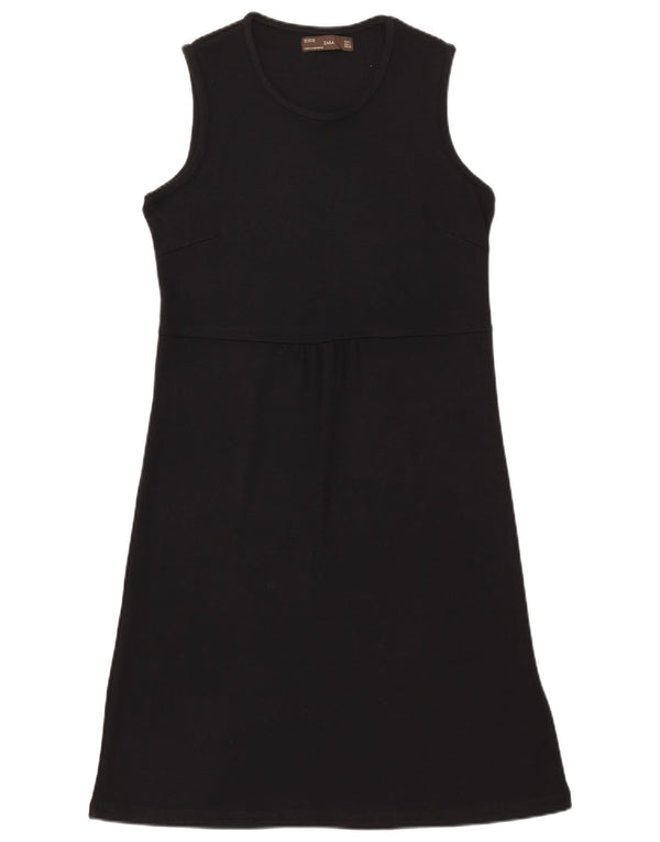 Zara Womens Sleeveless Basic Dress UK 14 Large Black Rayon
