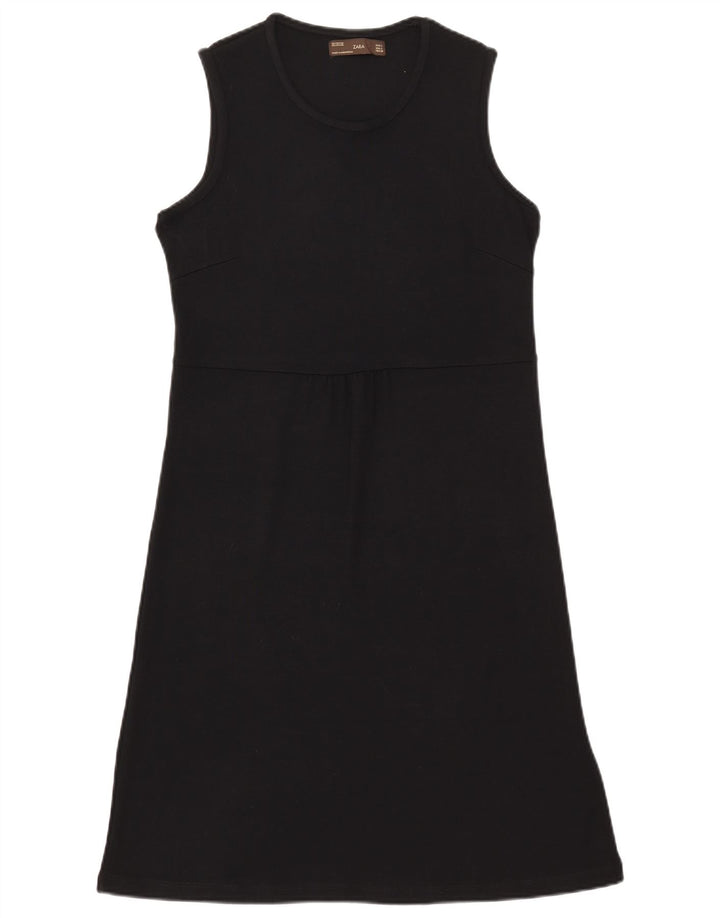 Abito basico senza maniche da donna Zara UK 14 grande rayon nero