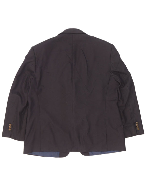 Giacca blazer a 2 bottoni Marks & Spencer da uomo UK 46 XL poliestere blu navy