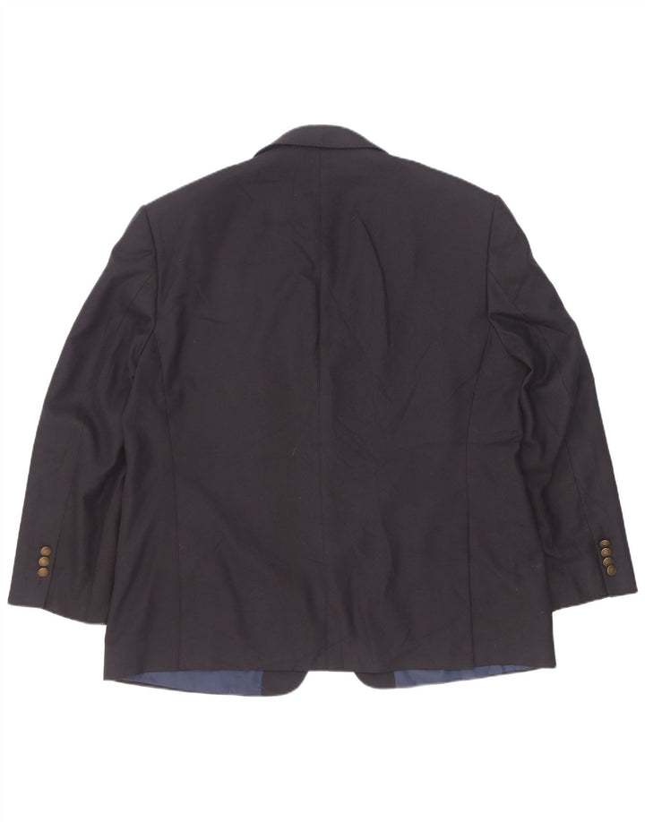 Giacca blazer a 2 bottoni Marks & Spencer da uomo UK 46 XL poliestere blu navy
