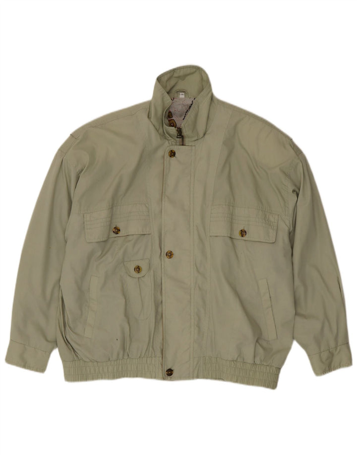 Giacca utilitaria vintage da uomo IT 53 XL Poliestere kaki