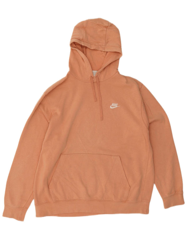 Felpa con cappuccio da uomo Nike XL in cotone arancione
