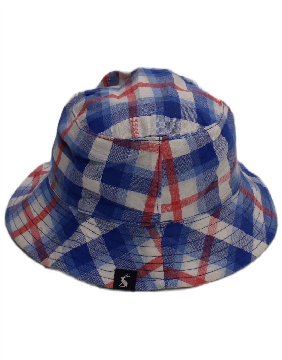 Cappello da pescatore Joules per neonato 3-6 mesi in cotone a quadri blu