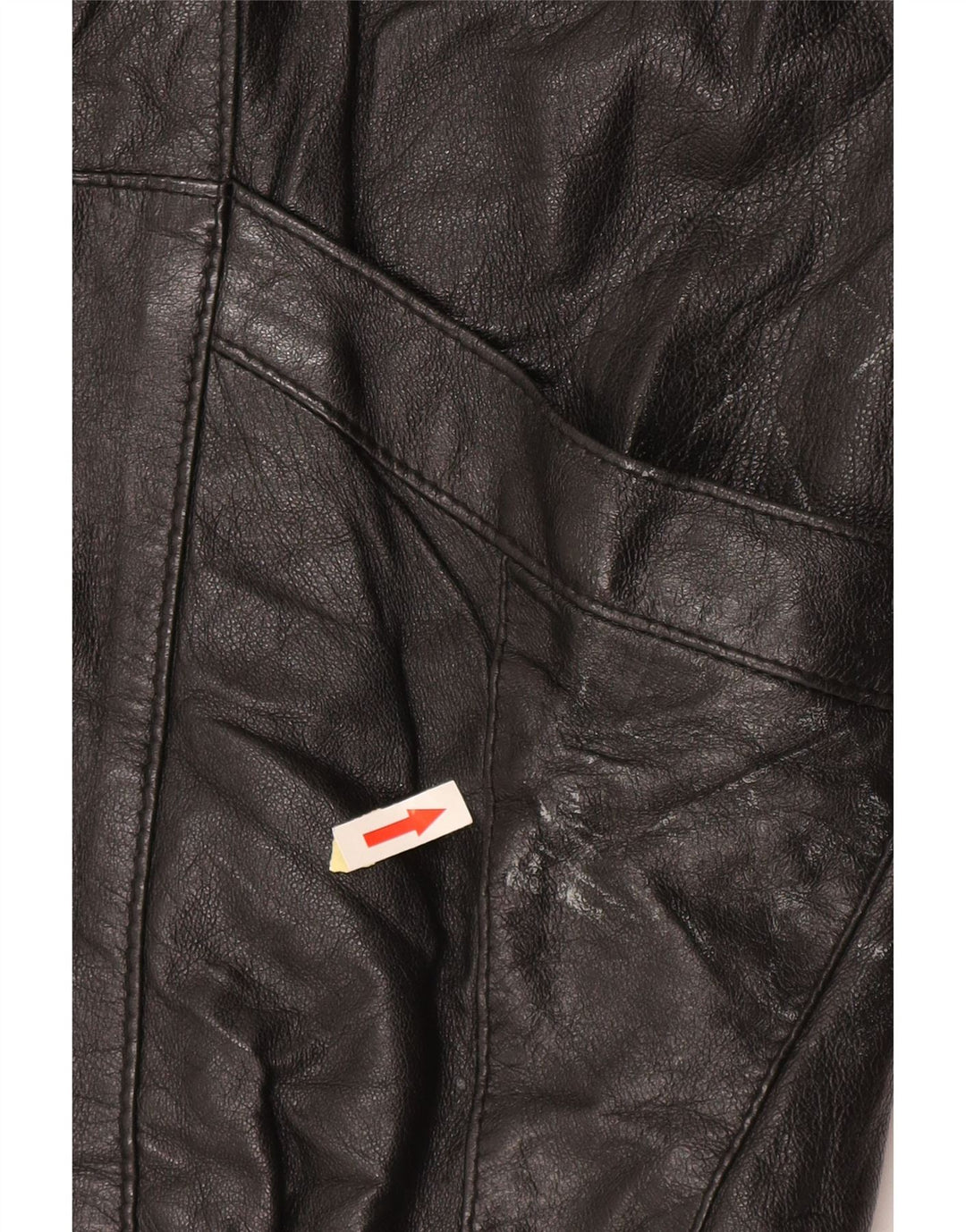 Giacca in pelle oversize da donna vintage EU 50 XL nera